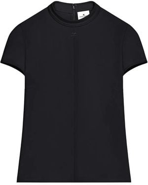 Courreges Top texturizado - Negro