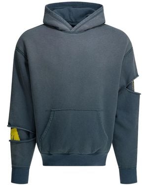 Kapital Cut-Out Layered Hoodie - Blue