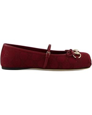 Gucci Gg Ballet Flats - Red