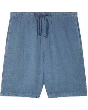 Save Khaki Drawstring Elasticated-Waist Shorts - Blue