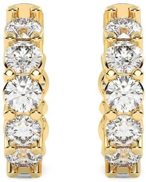 Diamond Essentials Diamond Hoop Earrings - Metallic