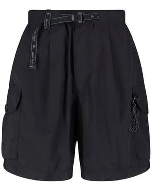 and wander Belted Cargo Shorts - Blue
