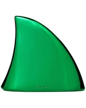 David Koma Mini Fin Clutch Bag - Green