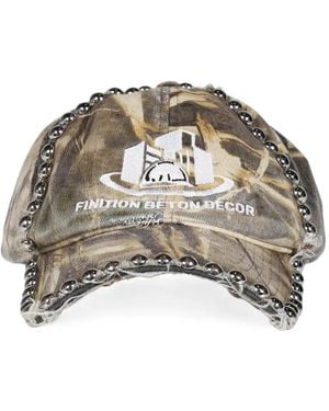 Joshua J Stud-Embellished Camouflage-Print Cap - Metallic
