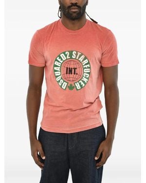 DSquared² Logo-Print T-Shirt - Red