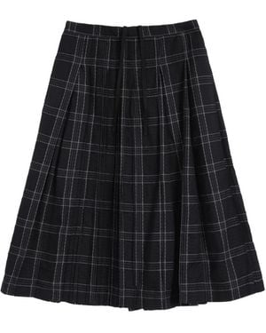 YMC Rosetta Geruite Rok - Zwart