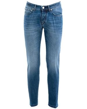 Barba Napoli Jean En Coton Stretch - Bleu