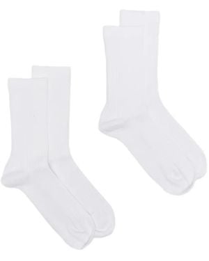 TOTEME Ribbed Crew Socks (Set Of Two) - White