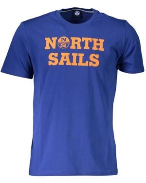 North Sails Logo-Print T-Shirt - Blue