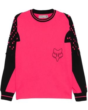 Kiko Kostadinov Perforated Long-Sleeve Sweatshirt - Pink