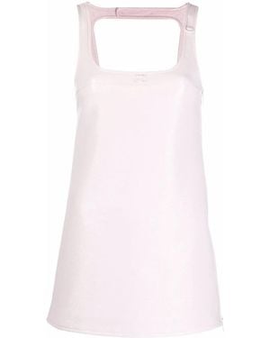 Courreges Sleeveless Vinyl Mini Dress - Pink