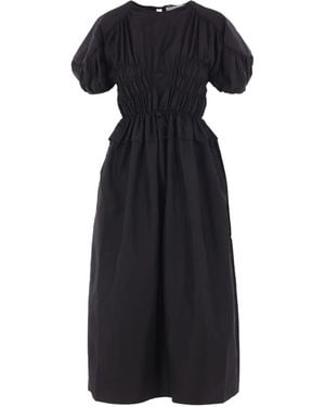 Cecilie Bahnsen Smocked Midi Dress - Black