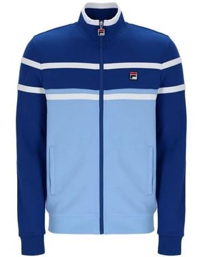 Fila Giovanni Contrast-Panel Track Jacket - Blue