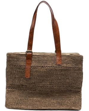 IBELIV Nomade Woven-Raffia Tote Bag - Brown