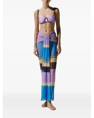 Baobab Nia Draped-Detail Maxi Skirt - Blue