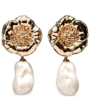 Carolina Herrera Orecchini Floreali - Metallizzato