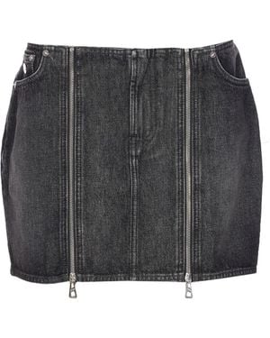 Jean Paul Gaultier Zip-front pocket mini skirt - Negro