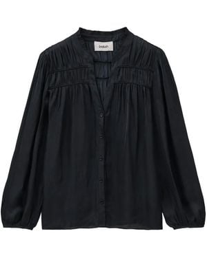 Ba&sh Cessia Gathered Blouse - Black