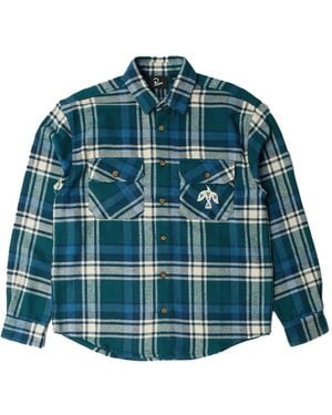 by Parra Crow Ls Flannel Checked Shirt - Blue