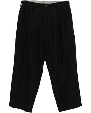 Ziggy Chen Pantalon À Rayures - Noir