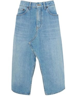 Victoria Beckham Kick デニムスカート - ブルー