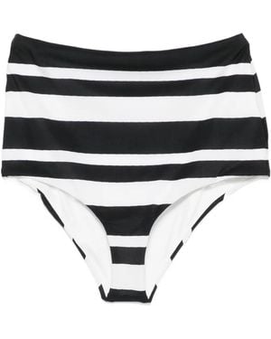 Maryan Mehlhorn Striped Bikini Bottoms - Black