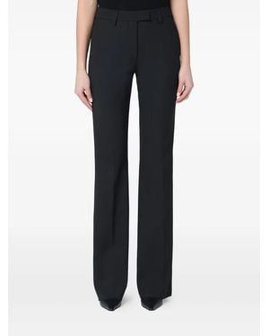 Thelatest Stretch Straight Trousers - Black
