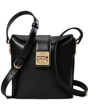 Twinset Flap-Lock Bucket Bag - Black