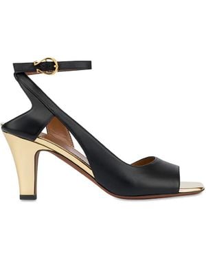 Pollini Muse Ankle-Strap Heeled Sandals - Black