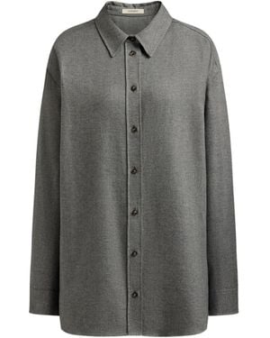 12 STOREEZ Button-Up Shirt - Grey