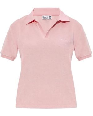 Hunza G T-Shirt Con Logo Ricamato - Rosa