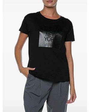 ARMANI EXCHANGE Logo-Print T-Shirt - Black