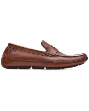 Clarks Markman Way Leather Loafers - Brown
