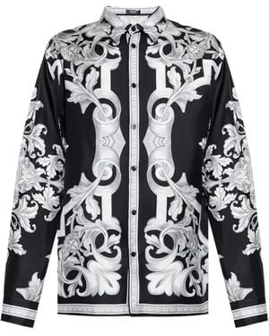Versace Camisa con estampado Barocco - Negro