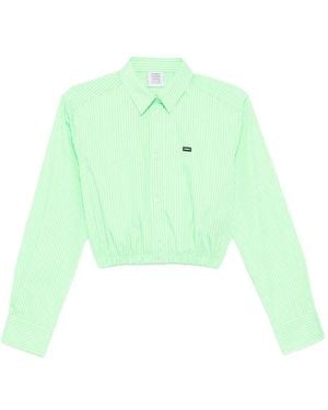 Vetements Gestreept Overhemd - Groen