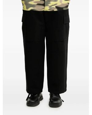 Bluemarble Camouflage-Panel Wide-Leg Pants - Black