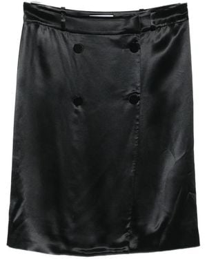 Ferragamo Satin Midi Skirt - ブラック