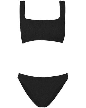 Hunza G Xandra Crinkle-Effect Bikini - Black