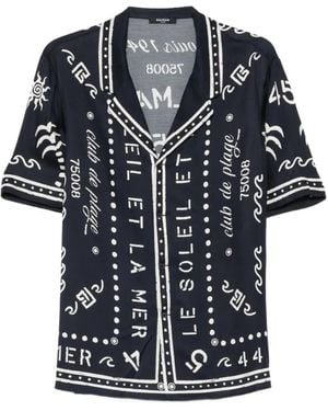 Balmain Shirt With Club Print - Black