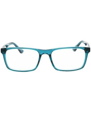 Police Rectangle-Frame Glasses - Blue