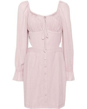 B+ AB Lace Detailing Dress - Pink