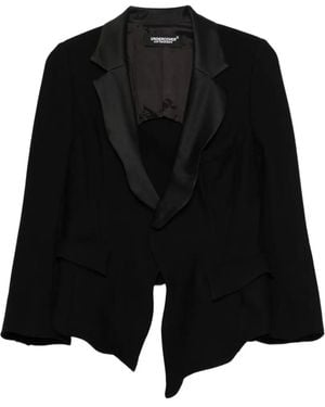 Undercover Notched Lapel Asymmetric Jacket - Black