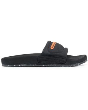 Heron Preston Logo-Patch Slip-On Slides - White
