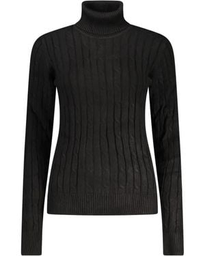 Norway 1963 Cable-Knit Turtleneck Jumper - Black