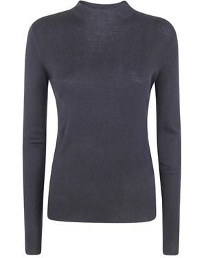 Seventy Ribbed Turtleneck Sweater - ブルー