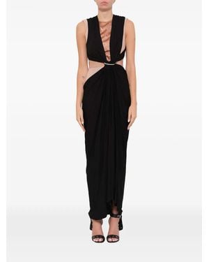 Lanvin Draped Evening Gown - Black