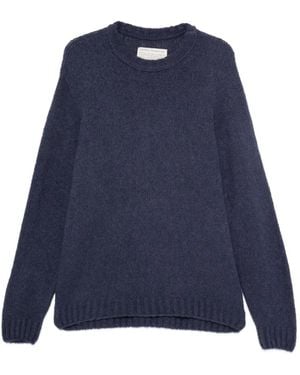 Original Vintage Style Maglione Hope Con Bordo A Coste - Blu