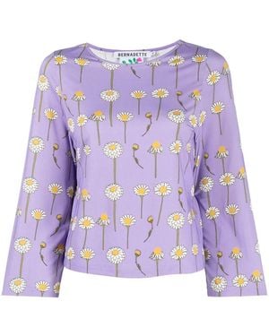 BERNADETTE T-Shirt Met Ronde Hals - Paars