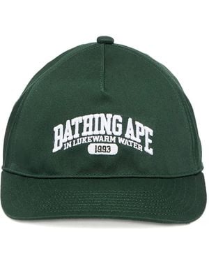 A Bathing Ape Logo-Embroidered Baseball Cap - Green