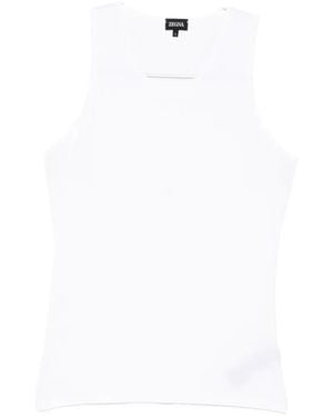 ZEGNA Crew-Neck Tank Top - White